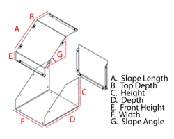 L-Shape enclosure dimensions