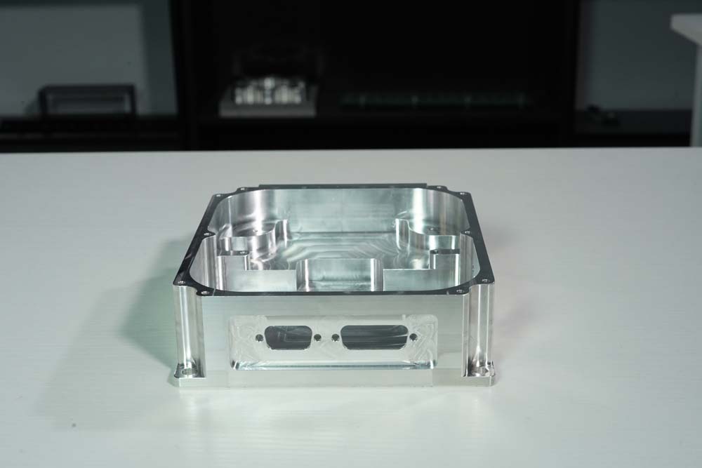 Machined Enclosure with Connector Cutouts and Detailed Pocketed Features