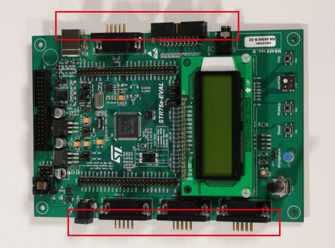 PCB with Protruding Connectors on Opposing Sides_Cropped
