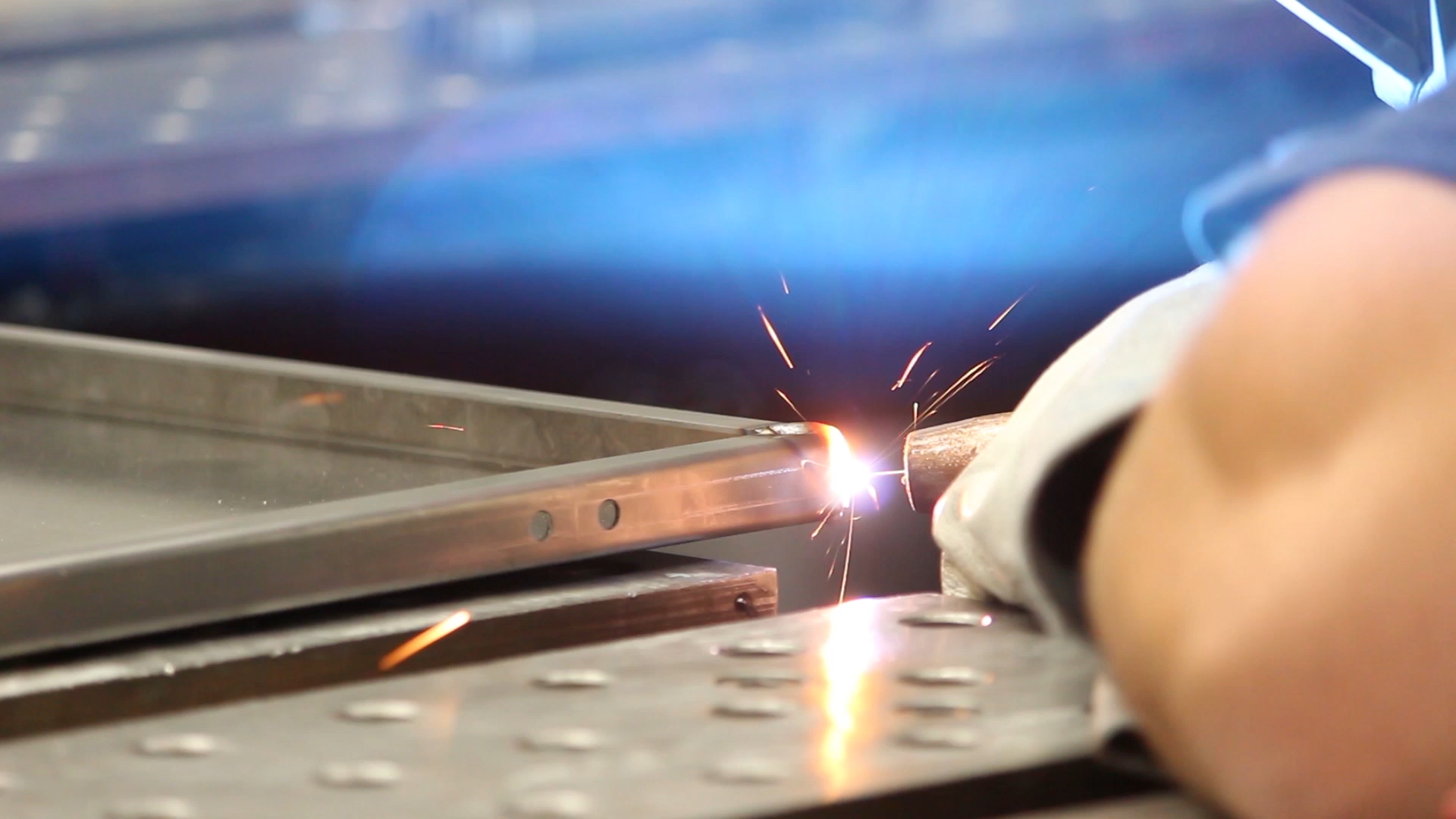 Cold Metal Transfer Welding close up