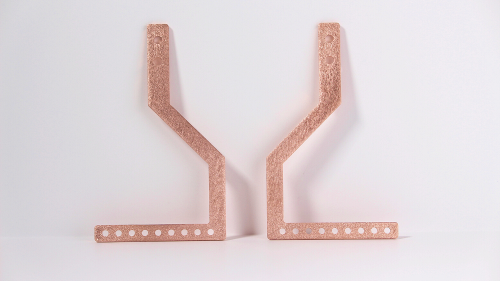 Custom copper bus bars with cutouts