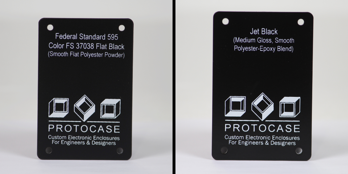 Comparison between Federal Standard 595 Color FS 37038 Flat Black and RAL 9005 Jet Black