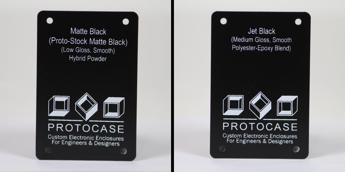 Comparison between Proto Stock Matte Black and RAL 9005 Jet Black