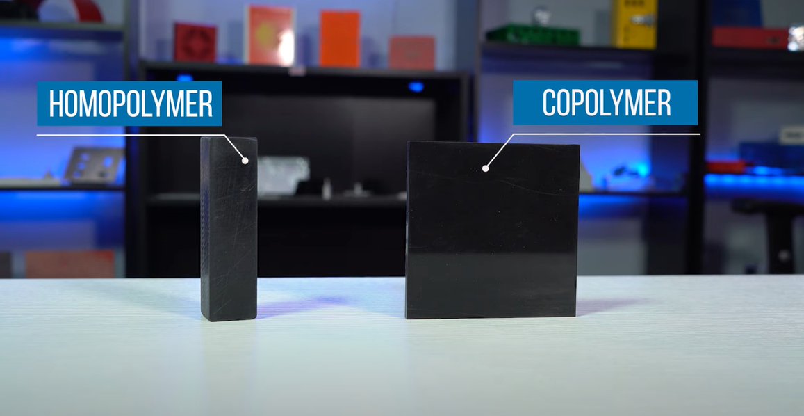 Type of acetal - homopolymer and copolymer.