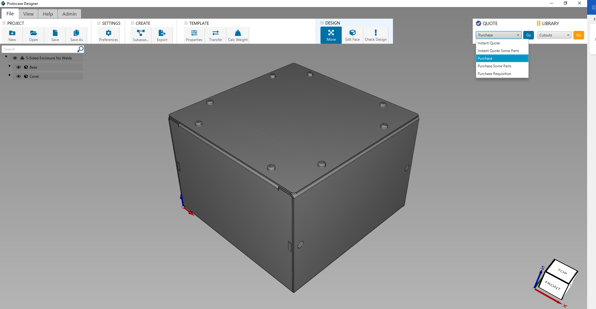 Protocase Designer 3D view