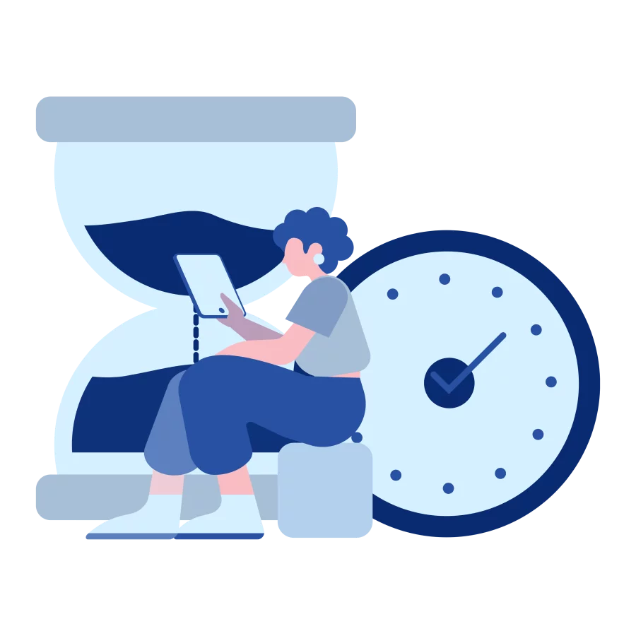 Illustration representing Express's predictable 5-10 day delivery