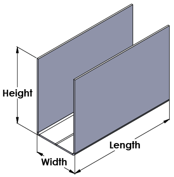 Height-width-length-diagram